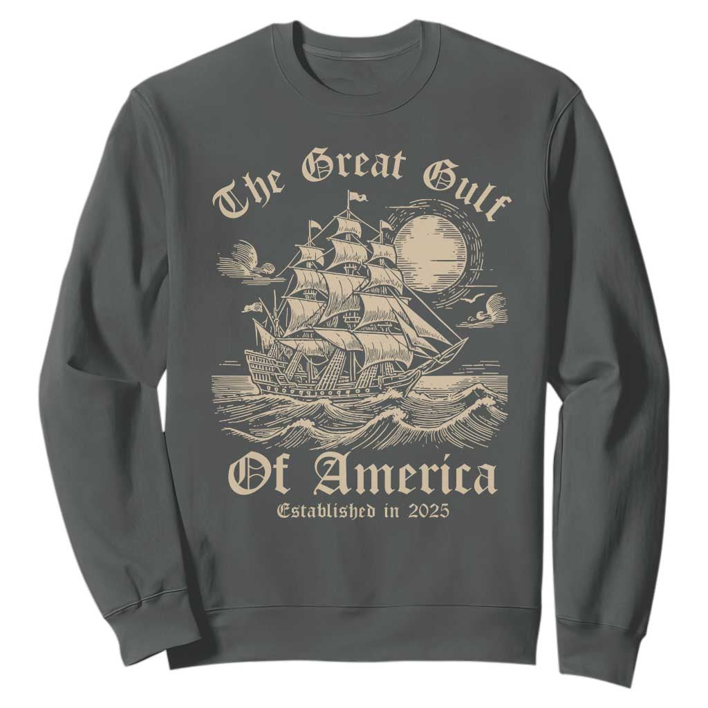 The Great Gulf Of USA Sweatshirt Established in 2025 TS02 Dark Heather Print Your Wear