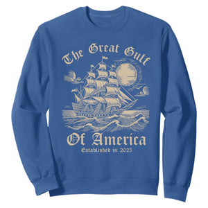 The Great Gulf Of USA Sweatshirt Established in 2025 TS02 Royal Blue Print Your Wear