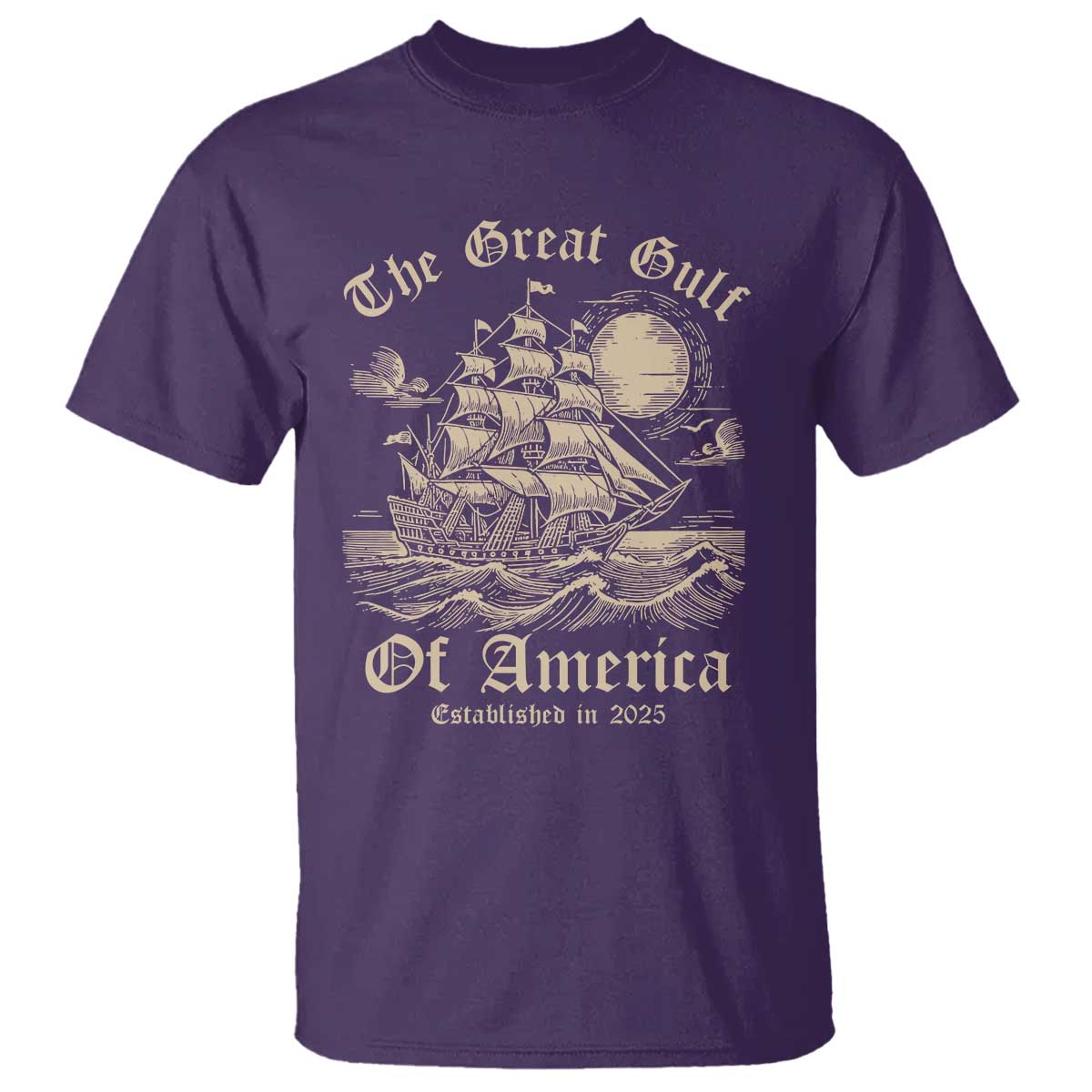 The Great Gulf Of USA T Shirt Established in 2025 TS02 Purple Print Your Wear