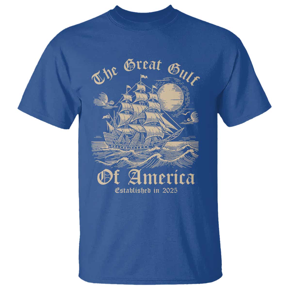 The Great Gulf Of USA T Shirt Established in 2025 TS02 Royal Blue Print Your Wear