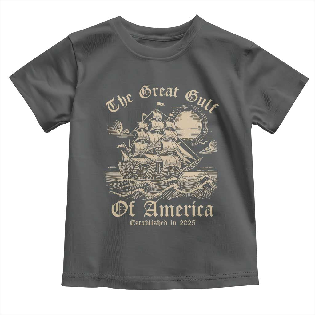 The Great Gulf Of USA Toddler T Shirt Established in 2025 TS02 Dark Heather Print Your Wear