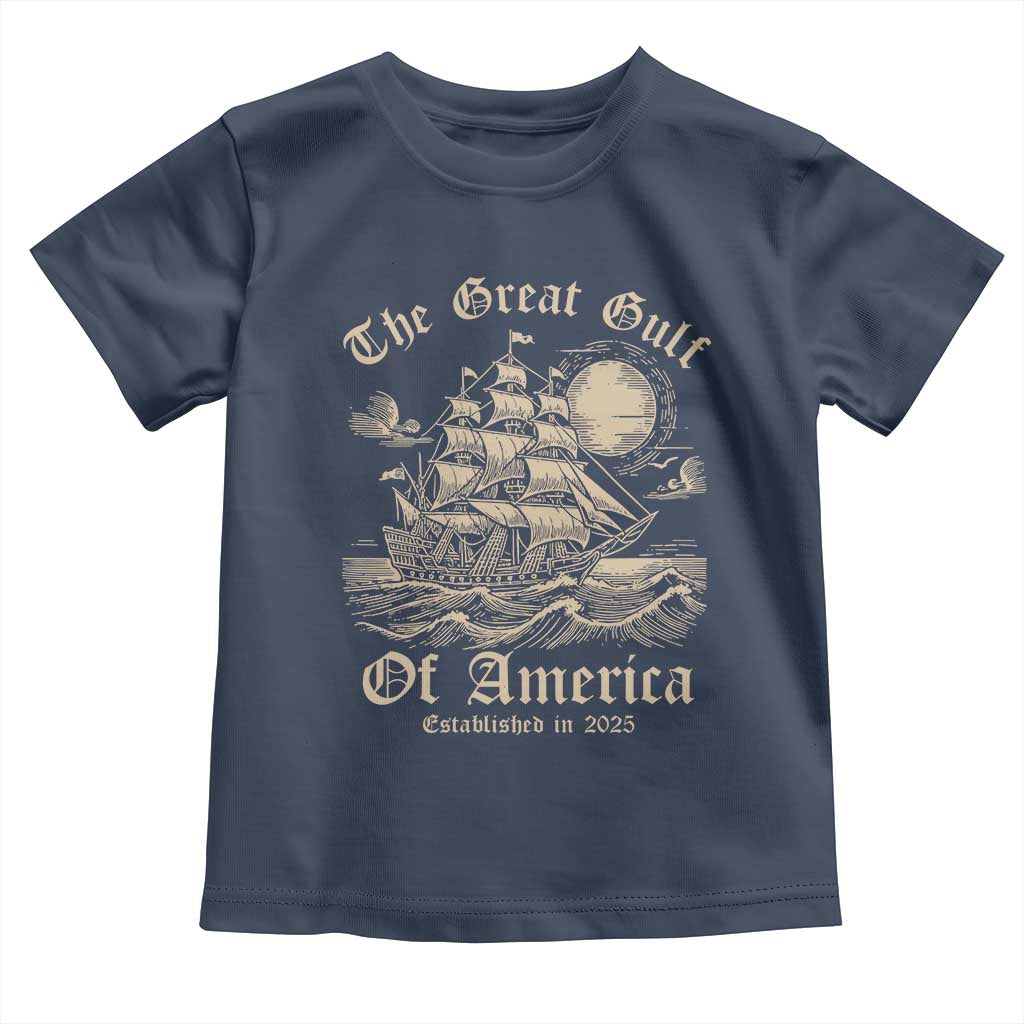 The Great Gulf Of USA Toddler T Shirt Established in 2025 TS02 Navy Print Your Wear