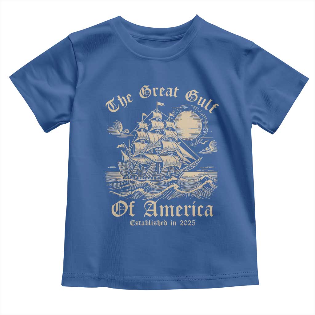 The Great Gulf Of USA Toddler T Shirt Established in 2025 TS02 Royal Blue Print Your Wear