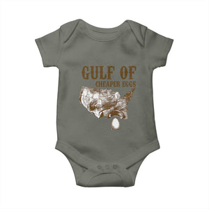 Gulf of Cheaper Eggs Baby Onesie Gulf of Mexico TS02 Military Green Print Your Wear
