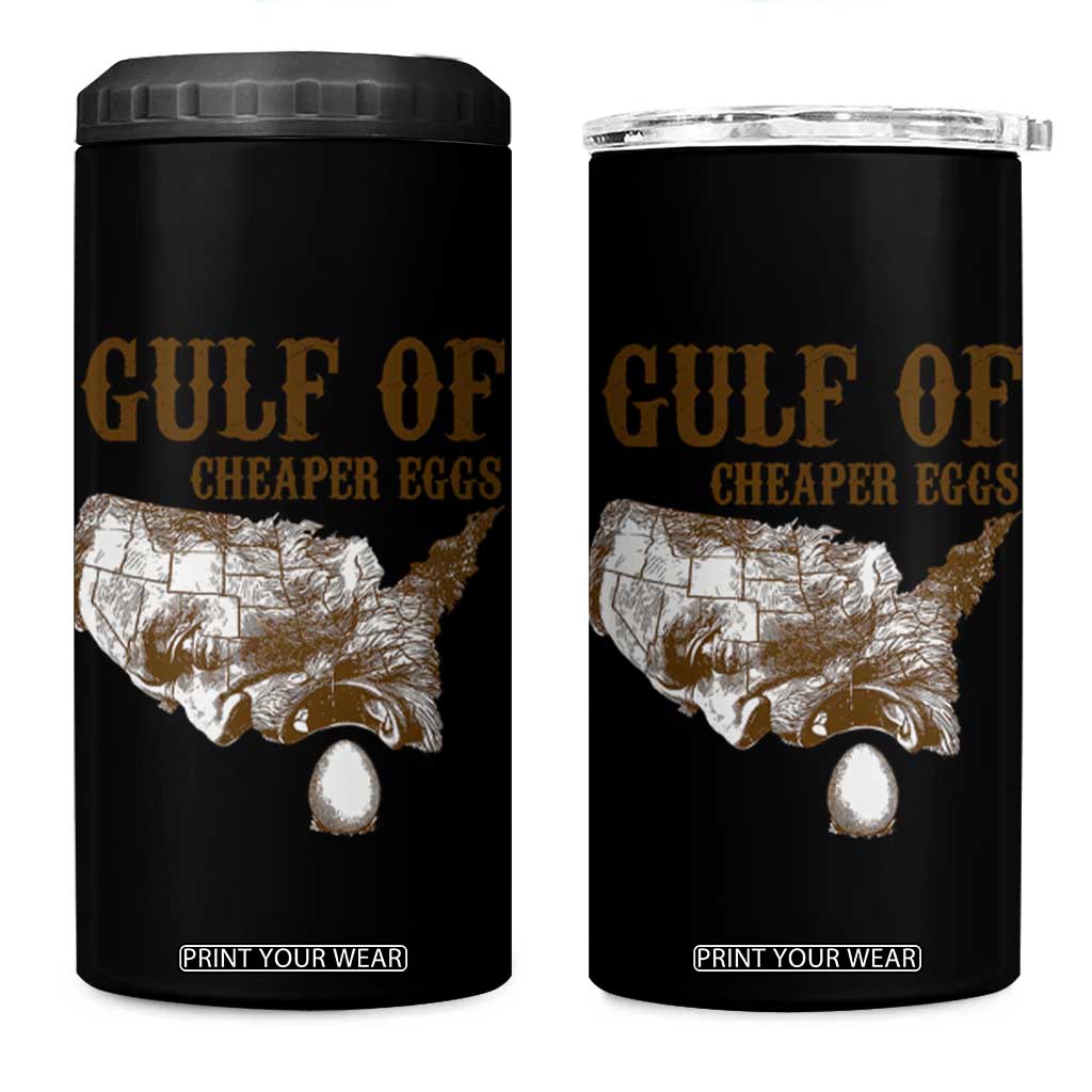 Gulf of Cheaper Eggs 4 in 1 Can Cooler Tumbler Gulf of Mexico TS02 One Size: 16 oz White Print Your Wear