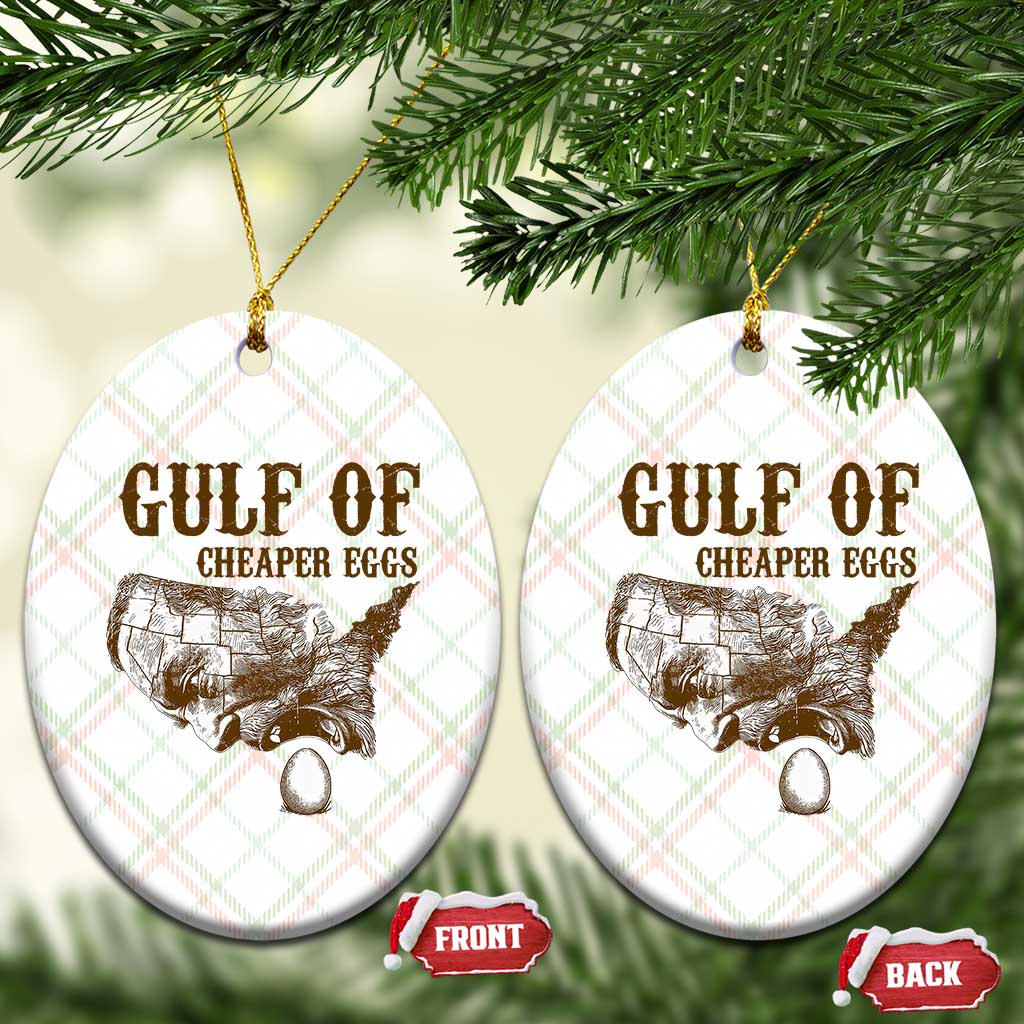 Gulf of Cheaper Eggs Ceramic Ornament Gulf of Mexico TS02 Print Your Wear