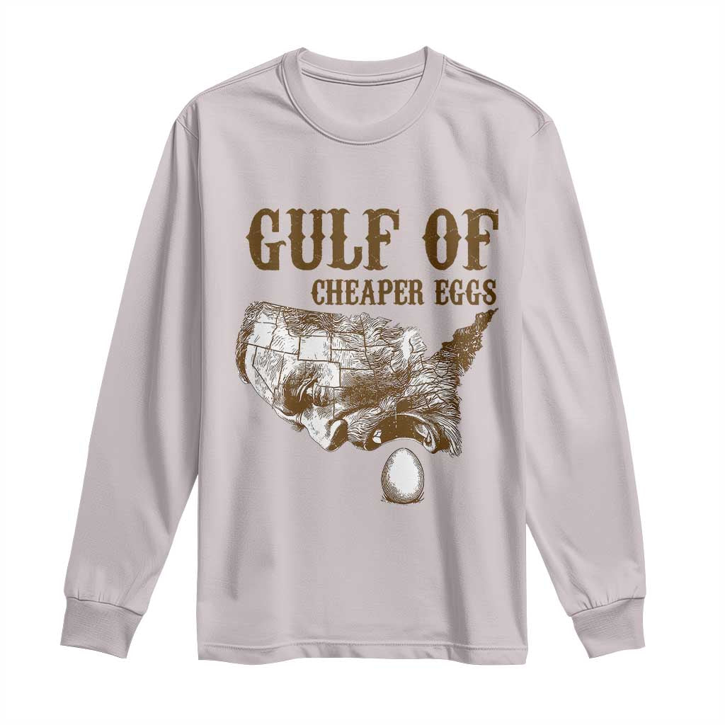 Gulf of Mexico Eggs Long Sleeve Shirt TS02 S Ice Gray Print Your Wear