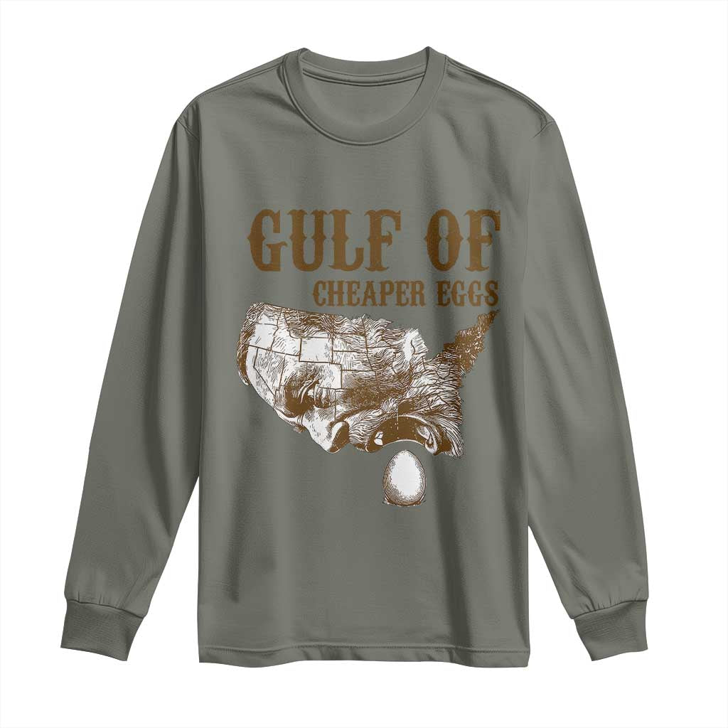 Gulf of Mexico Eggs Long Sleeve Shirt TS02 Military Green Print Your Wear