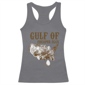 Gulf of Cheaper Eggs Racerback Tank Top Gulf of Mexico TS02 Charcoal Print Your Wear