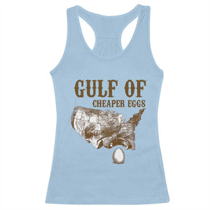 Gulf of Cheaper Eggs Racerback Tank Top Gulf of Mexico TS02 Light Blue Print Your Wear