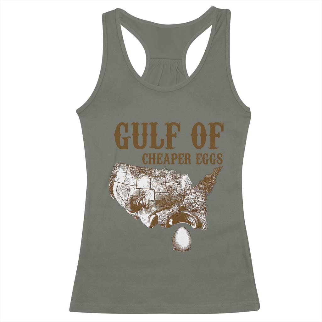 Gulf of Mexico Eggs Racerback Tank Top TS02 Military Green Print Your Wear