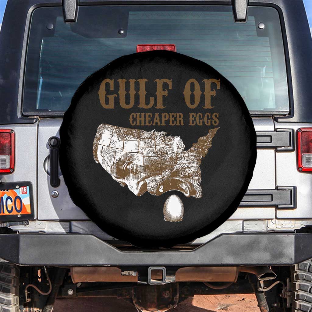 Gulf of Cheaper Eggs Spare Tire Cover Gulf of Mexico TS02 No hole White Print Your Wear