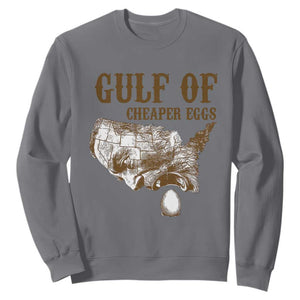 Gulf of Cheaper Eggs Sweatshirt Gulf of Mexico TS02 Charcoal Print Your Wear