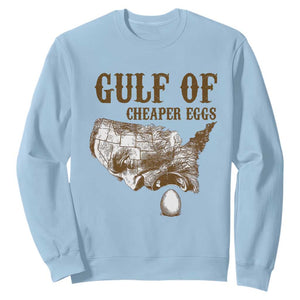 Gulf of Cheaper Eggs Sweatshirt Gulf of Mexico TS02 Light Blue Print Your Wear