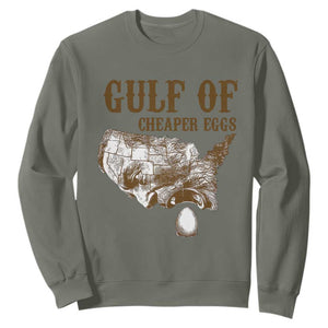 Gulf of Cheaper Eggs Sweatshirt Gulf of Mexico TS02 Military Green Print Your Wear
