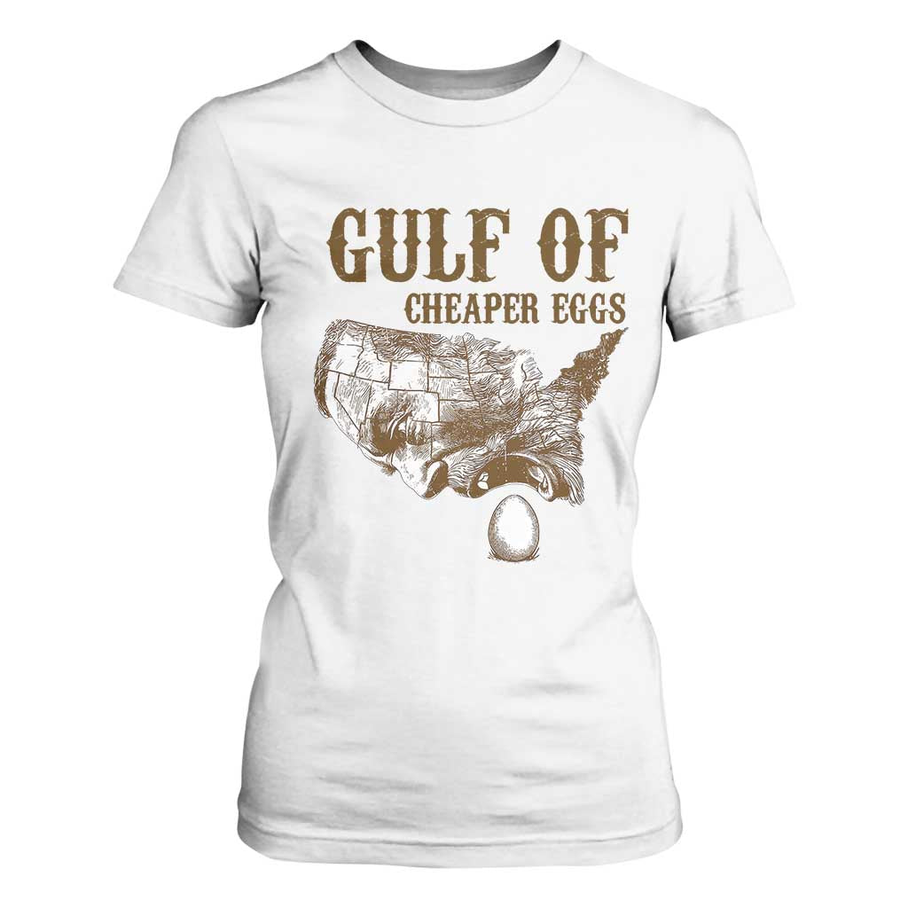 Gulf of Cheaper Eggs T Shirt For Women Gulf of Mexico TS02 White Print Your Wear