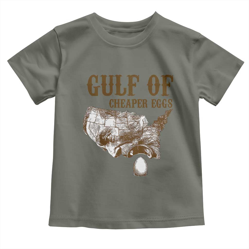 Gulf of Mexico Eggs Toddler T Shirt TS02 Military Green Print Your Wear