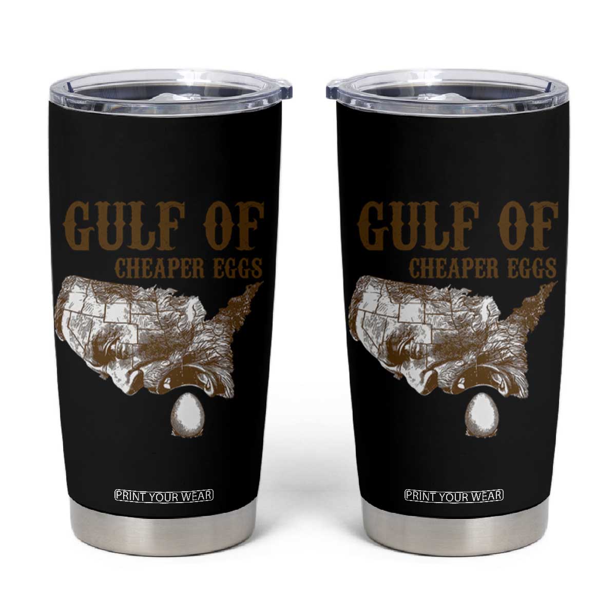 Gulf of Cheaper Eggs Tumbler Cup Gulf of Mexico TS02 White Print Your Wear