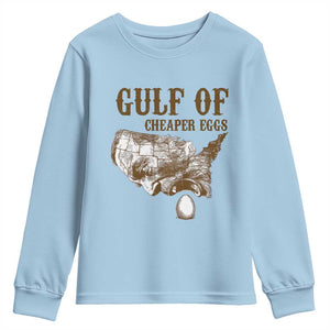Gulf of Cheaper Eggs Youth Sweatshirt Gulf of Mexico TS02 Light Blue Print Your Wear