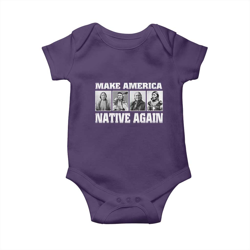 Make America Native Again Baby Onesie Native American Indians Indigenous TS02 Purple Print Your Wear