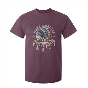Make America Native Again T Shirt For Kid Indigenous Peoples Pride USA Flag TS02 Maroon Print Your Wear