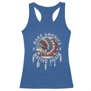 Make America Native Again Racerback Tank Top Indigenous Peoples Pride USA Flag TS02 Royal Blue Print Your Wear