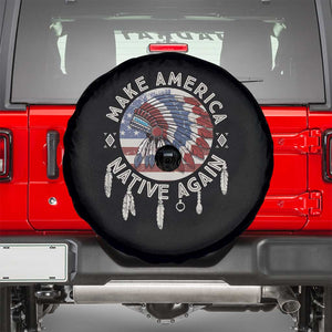 Make America Native Again Spare Tire Cover Indigenous Peoples Pride USA Flag TS02 Black Print Your Wear