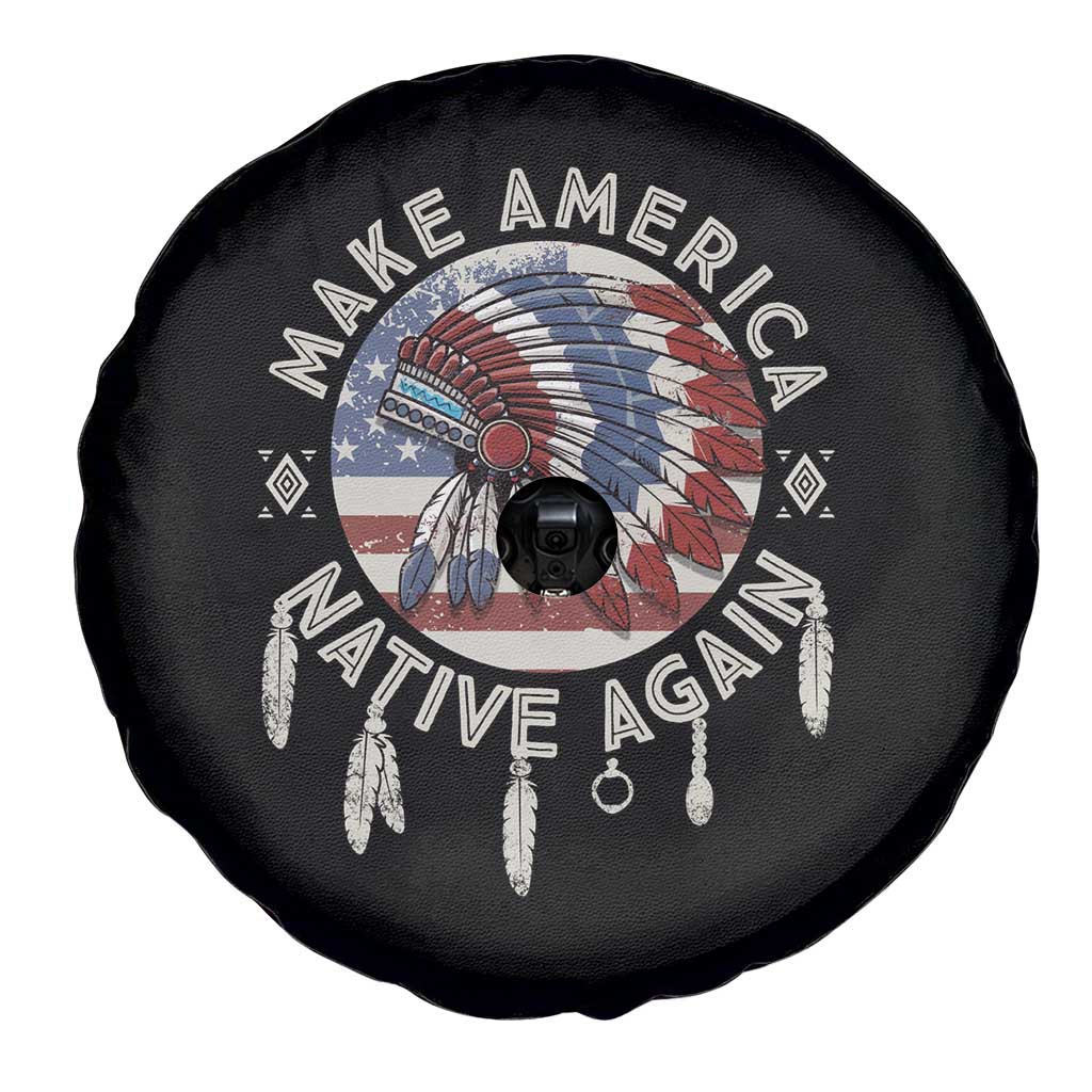 Make America Native Again Spare Tire Cover Indigenous Peoples Pride USA Flag TS02 Print Your Wear