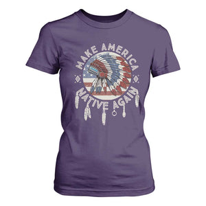 Make America Native Again T Shirt For Women Indigenous Peoples Pride USA Flag TS02 Purple Print Your Wear