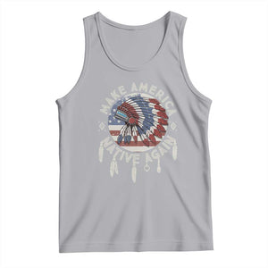 Make America Native Again Tank Top Indigenous Peoples Pride USA Flag TS02 Athletic Heather Print Your Wear