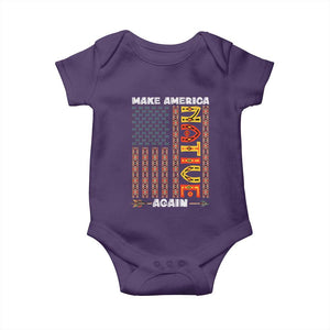 Make America Native Again Baby Onesie Indigenous Pride Cultural Heritage USA Flag TS02 Purple Print Your Wear