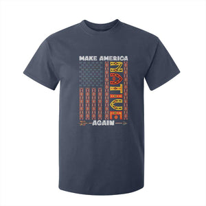 Make America Native Again T Shirt For Kid Indigenous Pride Cultural Heritage USA Flag TS02 Navy Print Your Wear