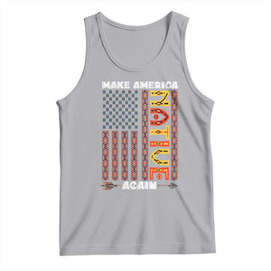 Make America Native Again Tank Top Indigenous Pride Cultural Heritage USA Flag TS02 Athletic Heather Print Your Wear