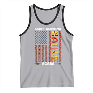 Make America Native Again Tank Top Indigenous Pride Cultural Heritage USA Flag TS02 Athletic Heather Black Print Your Wear