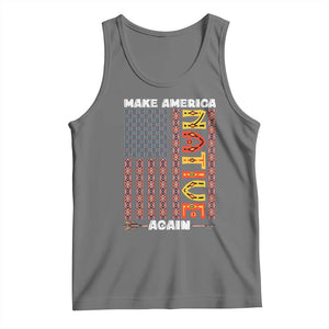 Make America Native Again Tank Top Indigenous Pride Cultural Heritage USA Flag TS02 Black Heather Print Your Wear
