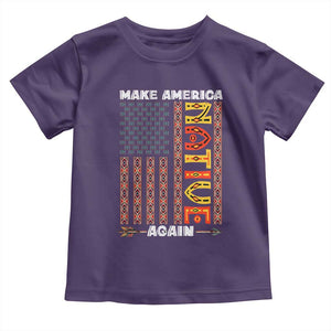 Make America Native Again Toddler T Shirt Indigenous Pride Cultural Heritage USA Flag TS02 Purple Print Your Wear