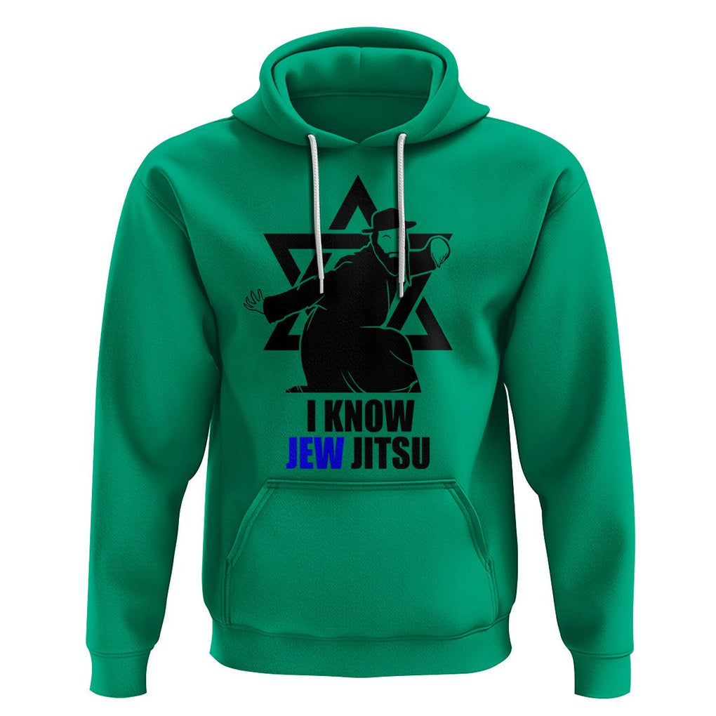Funny Jiu Jitsu Hoodie I Know Jew Jitsu Jewish Martial Arts Pun Joke TS02 Irish Green Printyourwear