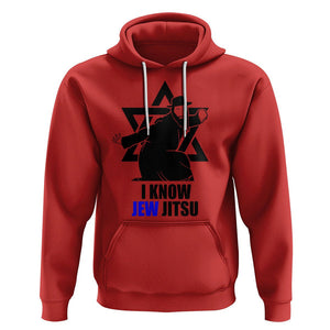 Funny Jiu Jitsu Hoodie I Know Jew Jitsu Jewish Martial Arts Pun Joke TS02 Red Printyourwear