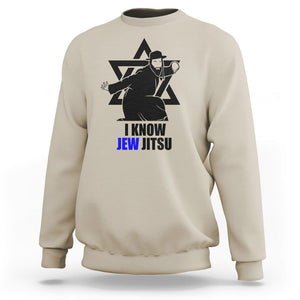 Funny Jiu Jitsu Sweatshirt I Know Jew Jitsu Jewish Martial Arts Pun Joke TS02 Sand Printyourwear