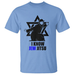 Funny Jiu Jitsu T Shirt I Know Jew Jitsu Jewish Martial Arts Pun Joke TS02 Carolina Blue Printyourwear