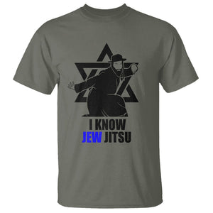 Funny Jiu Jitsu T Shirt I Know Jew Jitsu Jewish Martial Arts Pun Joke TS02 Military Green Printyourwear