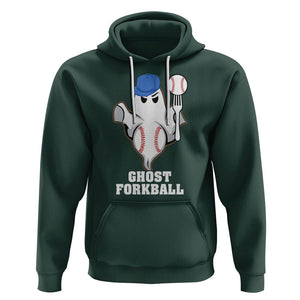 Funny Baseball Hoodie Ghost Forkball TS02 Dark Forest Green Printyourwear
