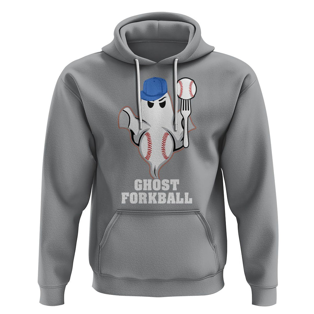 Funny Baseball Hoodie Ghost Forkball TS02 Sport Gray Printyourwear