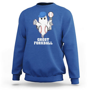 Funny Baseball Sweatshirt Ghost Forkball TS02 Royal Blue Printyourwear