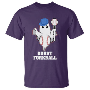 Funny Baseball T Shirt Ghost Forkball TS02 Purple Printyourwear
