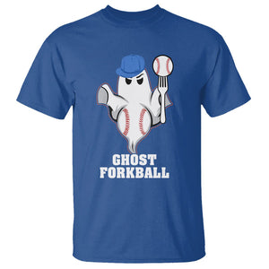 Funny Baseball T Shirt Ghost Forkball TS02 Royal Blue Printyourwear