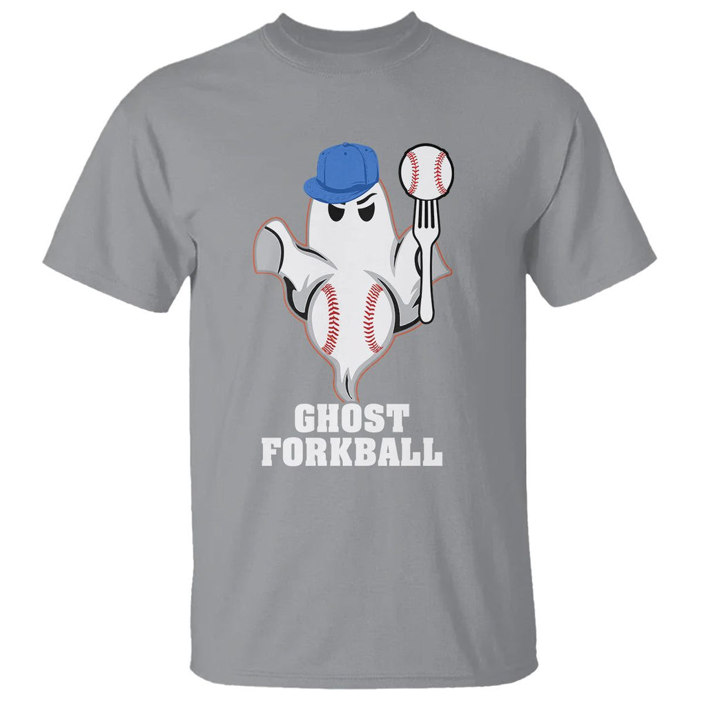 Funny Baseball T Shirt Ghost Forkball TS02 Sport Gray Printyourwear
