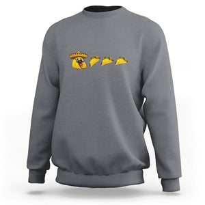 Funny Taco Lover Sweatshirt Pie Eating Tacos Mexico Cinco De Mayo TS02 Charcoal Printyourwear