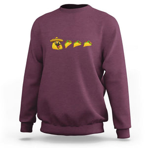 Funny Taco Lover Sweatshirt Pie Eating Tacos Mexico Cinco De Mayo TS02 Maroon Printyourwear