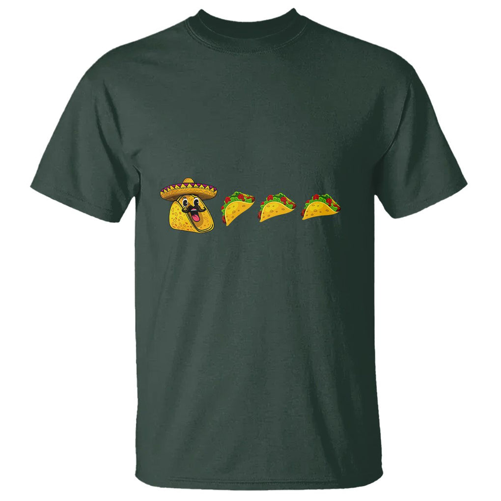 Funny Taco Lover T Shirt Pie Eating Tacos Mexico Cinco De Mayo TS02 Dark Forest Green Printyourwear
